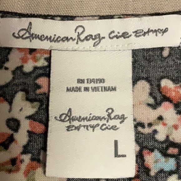 American Rag Black Floral Tank Top - Picture 6 of 7